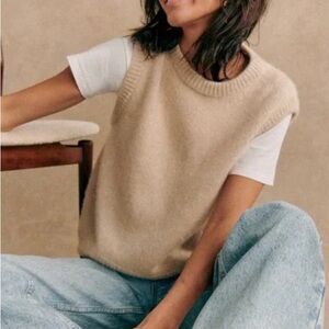 Sezane Cream Sweater Vest